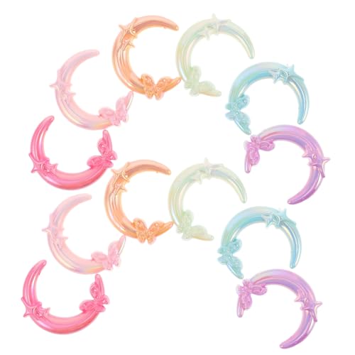 20pcs Acrylic Moon Crescent Beads Lightweight DIY Craft Beads for Phone Strap Keychain Pen Accessories and Bracelets Versatile Decoration Supplies for Handmade Jewelry and