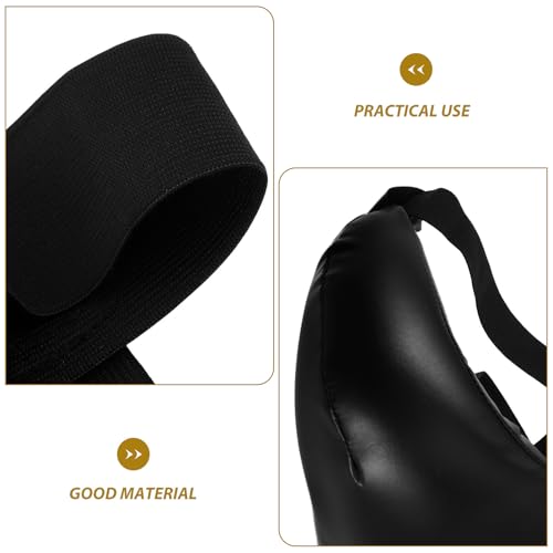 Kids Boxing Crotch Protector Black PU ABS Sponge Guard for Training | Comfort Fit, Long-Term Reliability, Suitable for Sports, Reusable Design, Kids Sizing, Black Finish