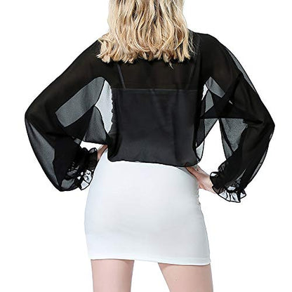 Sunscreen Long sleeves shawl UV Protection Sleeves Shawl Arm Sleeves for Women Golfing Riding Outdoor Activities - color: A-black