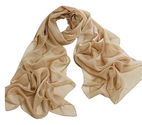 Tapp Collections™ Fashionable Soft Chiffon Scarf - color: Solid / Camel