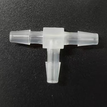 3 Way Tee Connector Equal Barbed T-Fitting 3 Way Hose Barb Adapter for Laboratory Biochemical Analytical Instruments Food Machinery Aquarium Equipment 100pc/pk (3.2mm 1/8'' Sq) - size: 3.2mm 1/8'' Sq
