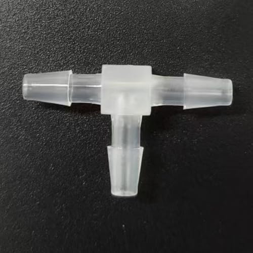 3 Way Tee Connector Equal Barbed T-Fitting 3 Way Hose Barb Adapter for Laboratory Biochemical Analytical Instruments Food Machinery Aquarium Equipment 100pc/pk (3.2mm 1/8'' Sq) - size: 3.2mm 1/8'' Sq