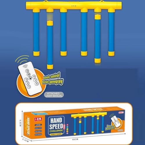 2026 Upgraded Reflex Drop Sticks Challenge Game – Hand Speed & Reflex Training, 3 Adjustable Speed Modes, Rechargeable Toy for Kids, Teens & Adults, Family Party Fun
