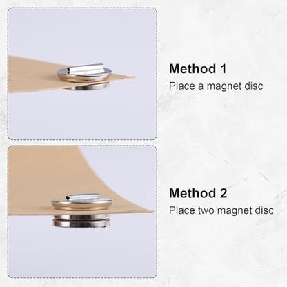 4 Pairs Mini Magnetic Pin Brooch Converters, Magnetic Clasps for Clothing Metal Pin Backs Almost Invisible Magnet Pin Converter for Hijab Scarf Shawls Thin Fabric - color: white k color