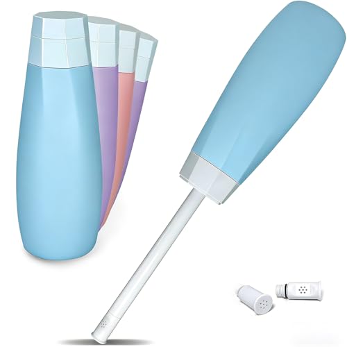 Portable Bidet for Travel FDA&CE Certified 450ml(15oz) Dual Nozzle 3 Leak-Proof Seals peri Bottle Postpartum Handheld Bidet for Women Light Blue - color: Light Blue