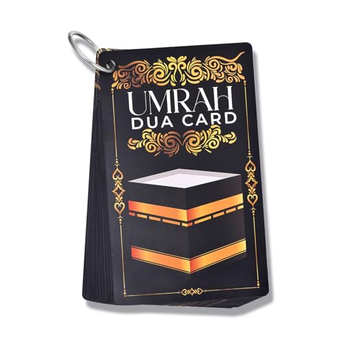 20 Umrah Dua Cards – Step-by-Step Guide to Umrah Duas, Prayers & Supplications – Portable Flashcards for Umrah Mubarak Gifts, Islamic Prayer Cards, Dua Reminder, Thoughtful Umrah Gift Idea