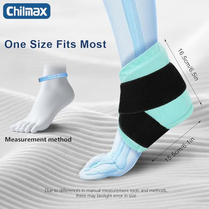 Ankle Heel Ice Pack Wrap Brace for Swelling,Gel Cold/Hot Therapy Wrap for Sprained Ankle, Achilles Tendonitis, Plantar Fasciitis,Foot Pain,Adjustable Strap,Reusable Compression Wrap (Green) - color: Green