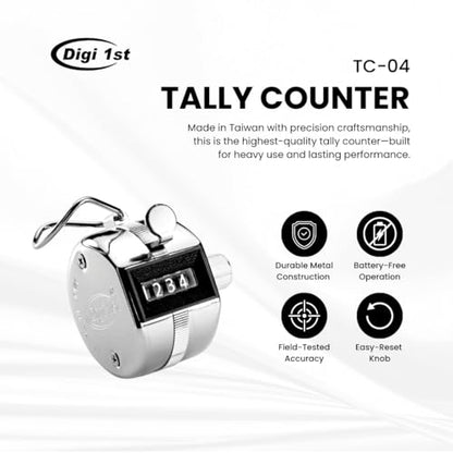 TC-04 Handheld Tally Counter, Digital Pitch Counter Clicker, Mechanical Lap Counter, Taiwan Made Heavy Duty Counter - size: 4-Pack