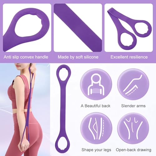 21 Fitness Resistance Bands-6 Tube Pedal Ankle Puller, Multifunction Tension Rope, Pedal Resistance Band with Handle Sit Up Exercise Equipment Home Gym Tummy Trainer for Men Women - size: 6 Tube