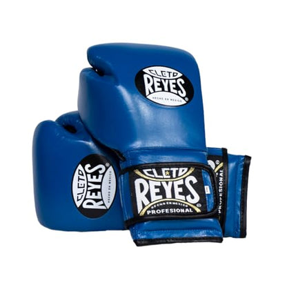 CLETO REYES Training Boxing Gloves with Hook and Loop Closure for Sparring and Heavy Punching Bags, Men and Women, MMA, Kickboxing, Muay Thai - color: Electric Blue, size: 14oz.