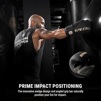 Hayabusa Mayweather Champ Boxing Gloves for Men and Women - color: Black/Gold, size: 10oz