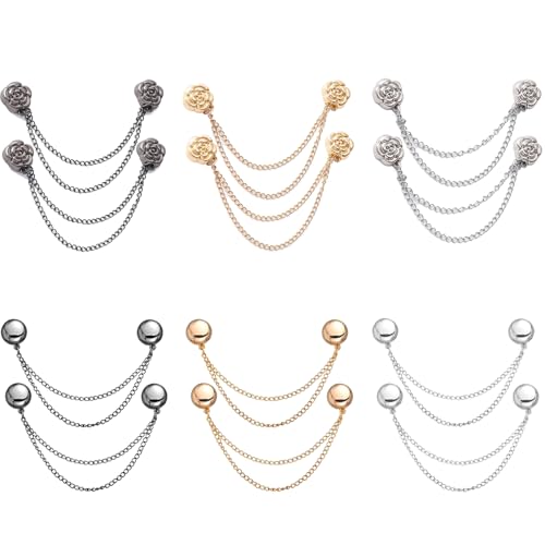 Magnetic Clothing Clips: 12 Pcs Multi-Function Magnetic Shirt Clips with Chain for Women Clothes Sleeves Pants Hijabs Hats Scarfs