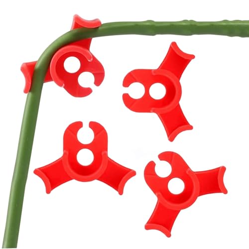 40 Pcs Low Stress Training Clips, 90 Degrees Plant Trainer, Bud Benders, Plant Stem Support Bender for Plants - Red - color: 40 Pcs Red