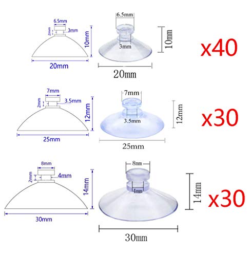 100Pcs Small Suction Cups for Glass, Without Hook Hole, 20/25/30mm | PVC, Hold In High Humidity, No Residue, Reusable, Easy Remove, For Car Windows & Glass Tabletops, Smooth Surfaces, Decor - size: 20,25,30mm