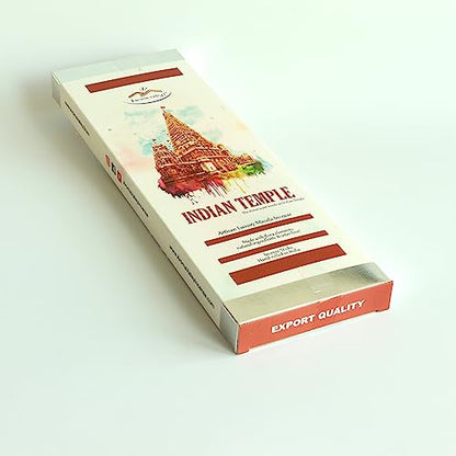 Indian Temple Incense Sticks - Artisan Masala Incense - Handrolled Long Burning Extra-Thick Sticks - Divine Scent for Home & Meditation - 100 gm