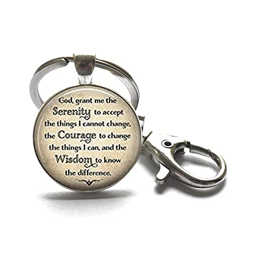 Serenity Prayer keychain Serenity Prayer keychain inspirational jewelry inspirational quote spiritual quote jewelry spiritual jewelry