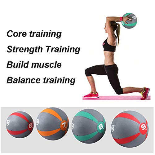 Medicine Balls Rubber Medicine Ball, Aerobic Core Training Elastic Fitness Ball, 1KG/2KG/3KG/4KG/5KG/6KG/7KG/8KG/9KG/10KG (Size : 4kg/8.8lbs) - size: 4kg/8.8lbs