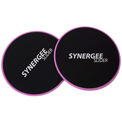 Synergee Core Sliders – Dual Sided Ab Exercise Equipment - color: Power Pink