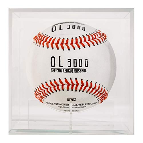 Franklin Sports Display Case – Memorabilia – UV Protected – Sport Collectibles - Baseball - Batting Gloves - Basketball - Soccer Ball - Football - style: Baseball