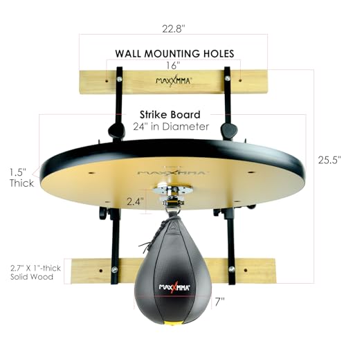 MaxxMMA Speed Bag Platform Kit - Heavy Duty Boxing Training Equipment with Punching Ball, Adjustable Height for Home Fitness, Suitable for Boxing and Fitness Enthusiasts