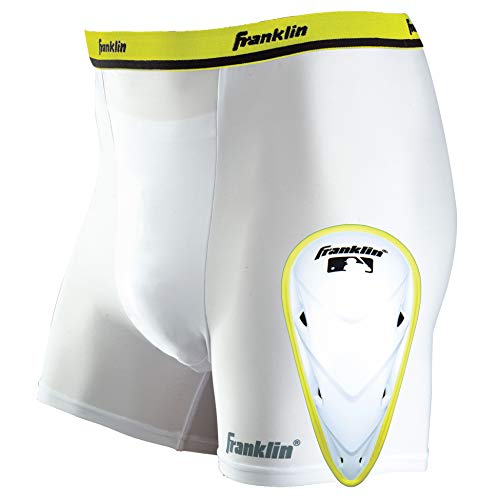 Franklin Sports Compression Sliding Shorts - Adult + Youth Baseball Compression Underwear with Cup Pocket - style: Adult Medium