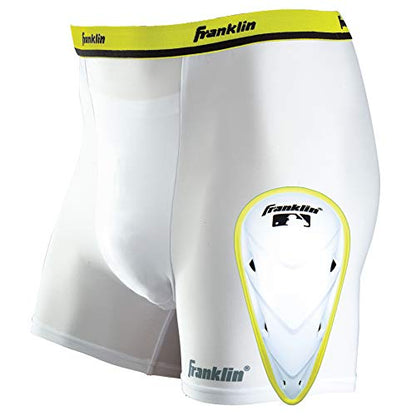 Franklin Sports Compression Sliding Shorts - Adult + Youth Baseball Compression Underwear with Cup Pocket - style: Adult Medium