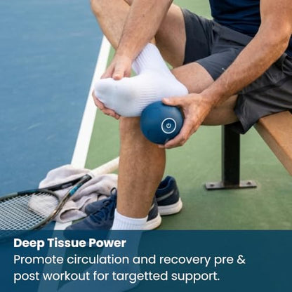 MyoSphere® Vibration Massage Ball Portable Muscle Recovery Tool | Nobol Deep Tissue Vibration Rechargeable Massager - Nobol Blue - color: Nobol Blue