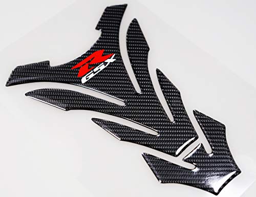 Real Carbon Gas Cap, Fuel Cap Decal, Tank Pad Stickers, Tank Protector for GSXR 600, 750, 1000 K6-K9 L1 2006-2017, 4Pcs Per Set