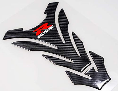 Real Carbon Gas Cap, Fuel Cap Decal, Tank Pad Stickers, Tank Protector for GSXR 600, 750, 1000 K6-K9 L1 2006-2017, 4Pcs Per Set