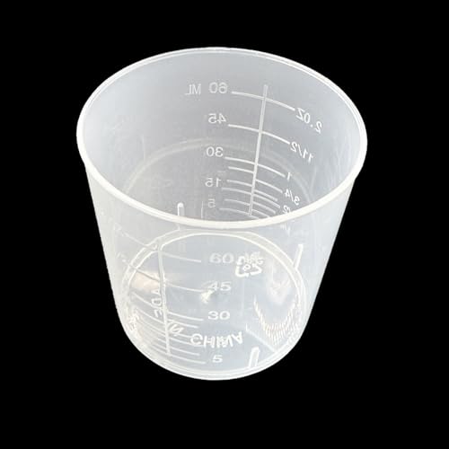 20 Pack 60ml/2oz Plastic Liquid Measuring Cups Transparent Mixing Cups Medicine Cups Lab Graduated Beakers Clear Measuring Jugs Set Medium Kitchen Baking Cooking Measure Tool Home