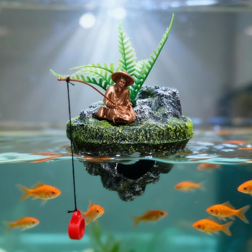 Fish Decorations for Tank, Resin Floating Island, 3.54x3.15x2.28 Inch Strong Build Gear, Realistic Tool, Stylish Aquarium Aid with Compact Design, Accessory Helper for Betta Hermit Crab Saltwater Home