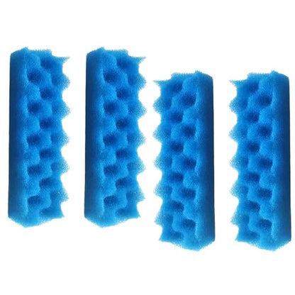 4 Pcs Blue Foam Max Filter Compatible with Fluval 206 207 306 307 Canister Filter Aquarium Bio Sponge Replacement - size: 4 PCS