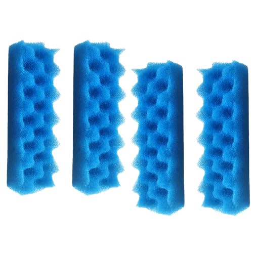 4 Pcs Blue Foam Max Filter Compatible with Fluval 206 207 306 307 Canister Filter Aquarium Bio Sponge Replacement - size: 4 PCS