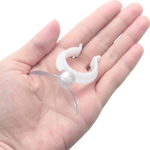 ZCZQC 6PCS Aquarium Suction Cup Clips Air Tube Clamps Plastic Transparent 23mm Specialized for Fixing Thermometers on Fish Tank Glass Surfaces Air Tube Installation Suction Cups