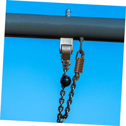 1set Heavy Duty Metal Hammock Swing Springs Hanging Chair Accessories for Porch Use Double Seat Spring Set - color: Coffee