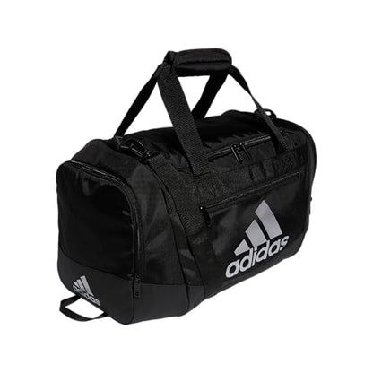 adidas Unisex Defender 4.0 Gym Duffel Bag for Men and Women - color: Black/Silver Metallic, style: Small (38l)