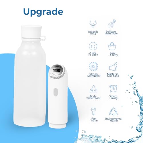GenieBidet Portable Bidet Rechargeable - Handheld Toilet Bidet Sprayer- Men,On-The-Go Cleaning - Electric Sprayer Toilet for Women and Men Personal Hygiene Cleaning/ Postpartum Care