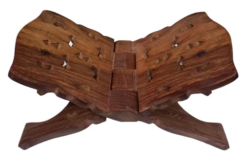 Goofy Turtle Book Stand Cover Case Wooden Rehal bhaqwat Geeta ramayan Quran Bible Gita Office Home Decor Furniture 12 inch Lenght