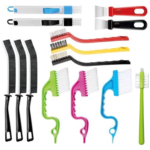 14 Pcs Crevice Cleaning Brush, Corner Brush, Screen Cleaner Brush, Cleaning Tools for Housekeeping, Garbage Disposal Cleaner Brush, Window Track Cleaning Tools, Kitchen - size: 14piece