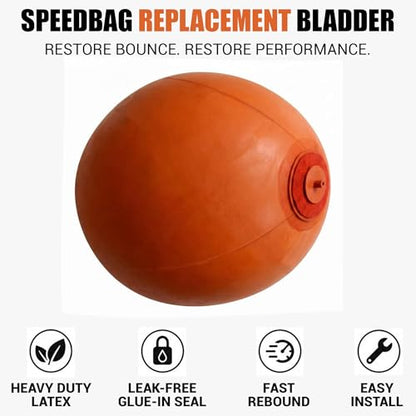 Boxing Speed Bag Latex Heavy-Duty Replacement Glue in Bladder for Boxing Speed Bags, 7-inch Medium, Single