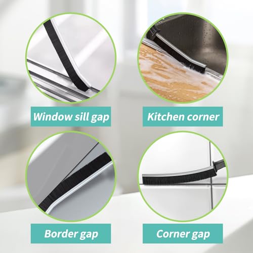 9 Pcs Crevice Cleaning Brush, Bathroom Gap Brush, Hand-held Groove Gap Cleaning Tools, Multifunctional Crevice Gap Small Cleaning Brush Tool, Shutter Door Window Track Kitchen Cleaning Brushes Kit