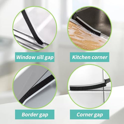 9 Pcs Crevice Cleaning Brush, Bathroom Gap Brush, Hand-held Groove Gap Cleaning Tools, Multifunctional Crevice Gap Small Cleaning Brush Tool, Shutter Door Window Track Kitchen Cleaning Brushes Kit