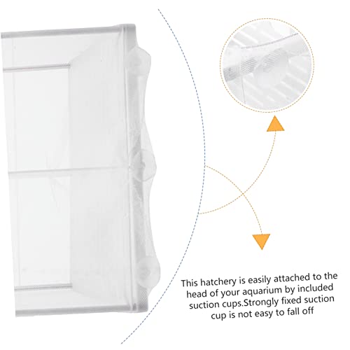 balacoo 2pcs Aquarium Fish Breeder Net Separation Hatchery Design Divider for Guppy Fry Incubation Easy to Install Box for Tanks