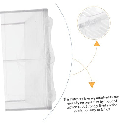 balacoo 2pcs Aquarium Fish Breeder Net Separation Hatchery Design Divider for Guppy Fry Incubation Easy to Install Box for Tanks