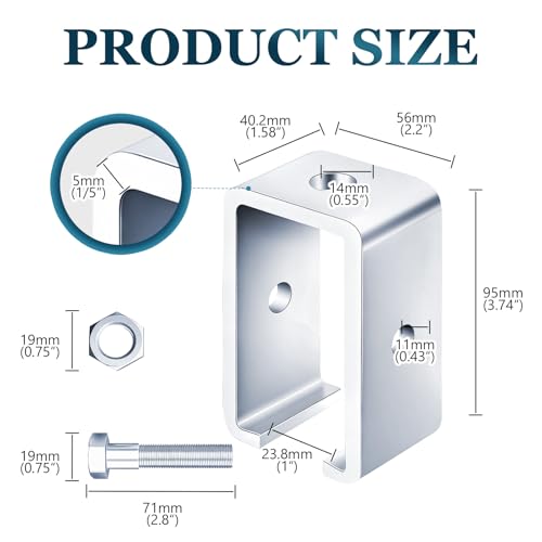 Channel Trolley Track Hanger Bracket for UNISTRUT Strut Channel,Intermediate Support Hanger Brackets for All 1-5/8" Channel Trolley Track,for Unistrut Hardware Trolley(8 Pack) - style: 8 Pack