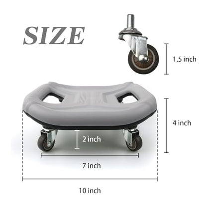 Core Coaster Abdominal Abs Training Machine Equipment, Ab Wheel Roller Exercise for Home Gym, Waist Strength Trainer with a Kneel Mat (Grey)
