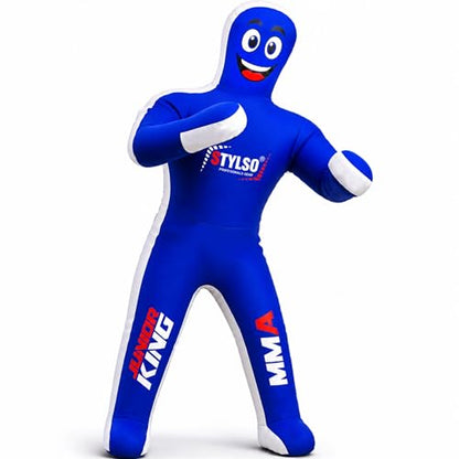 Unfilled Wrestling Dummy for Kids – Youth Grappling Dummy BJJ, MMA, Jiu Jitsu & Judo Training Partner – Durable Martial Arts Practice Buddy - color: Blue, size: 4ft / 48"