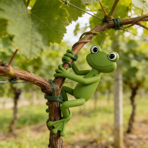 1 Piece Flexible Green Frog Silicone Plant Support,Soft Bendable Silicone Plant Holder,Animal-Shaped Stabilizer for Home & Office Decor