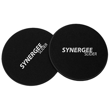 Synergee Core Sliders – Dual Sided Ab Exercise Equipment - color: Jet Black
