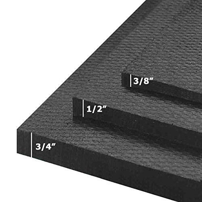 American Floor Mats - Heavy Duty Stall Tiles - Stable/Horse Tiles - Thick, Durable Rubber Flooring Solid Black 1 Corner Tile 3/4" Thick - size: 24"L x 24"W x 0.8"Th